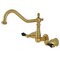 Kingston Brass KS1287PKL Duchess Wall Mount Kitchen Faucet, Brushed Brass KS1287PKL - alternate 1